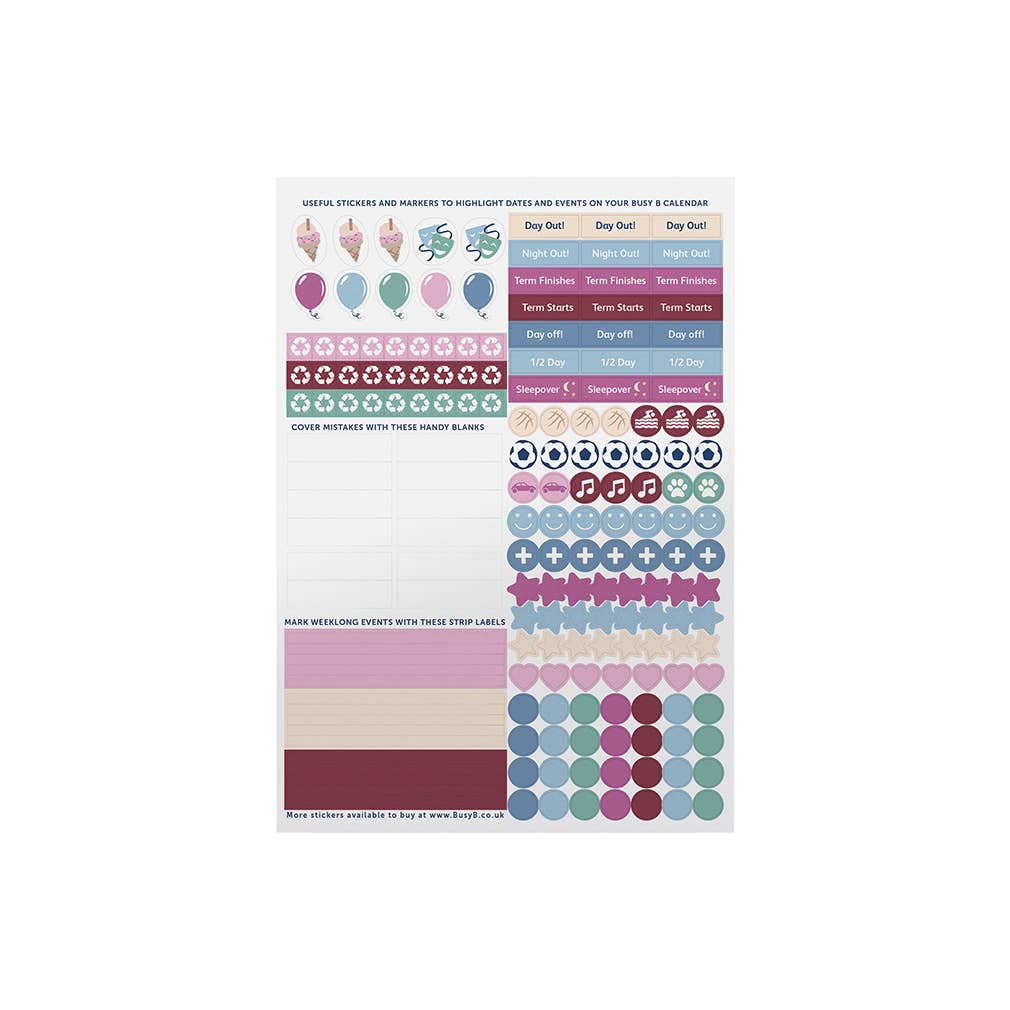 2026 Family Wall Calendar - 5 Schedules & Storage Pockets