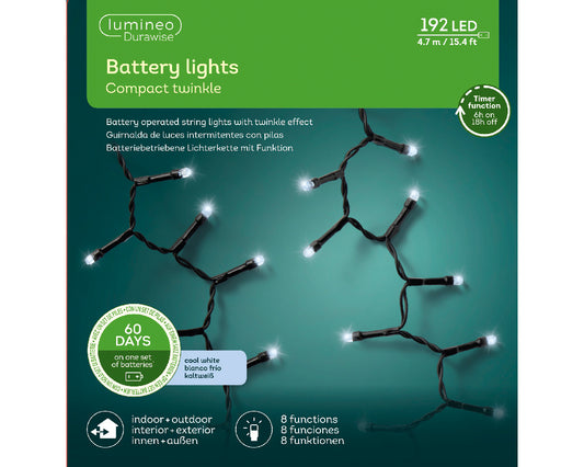 LED Battery Outdoor Lights - Cool White (Compact)