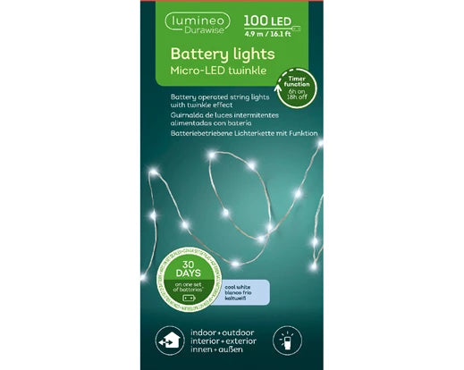 Micro-LED Battery Outdoor Lights - Cool White