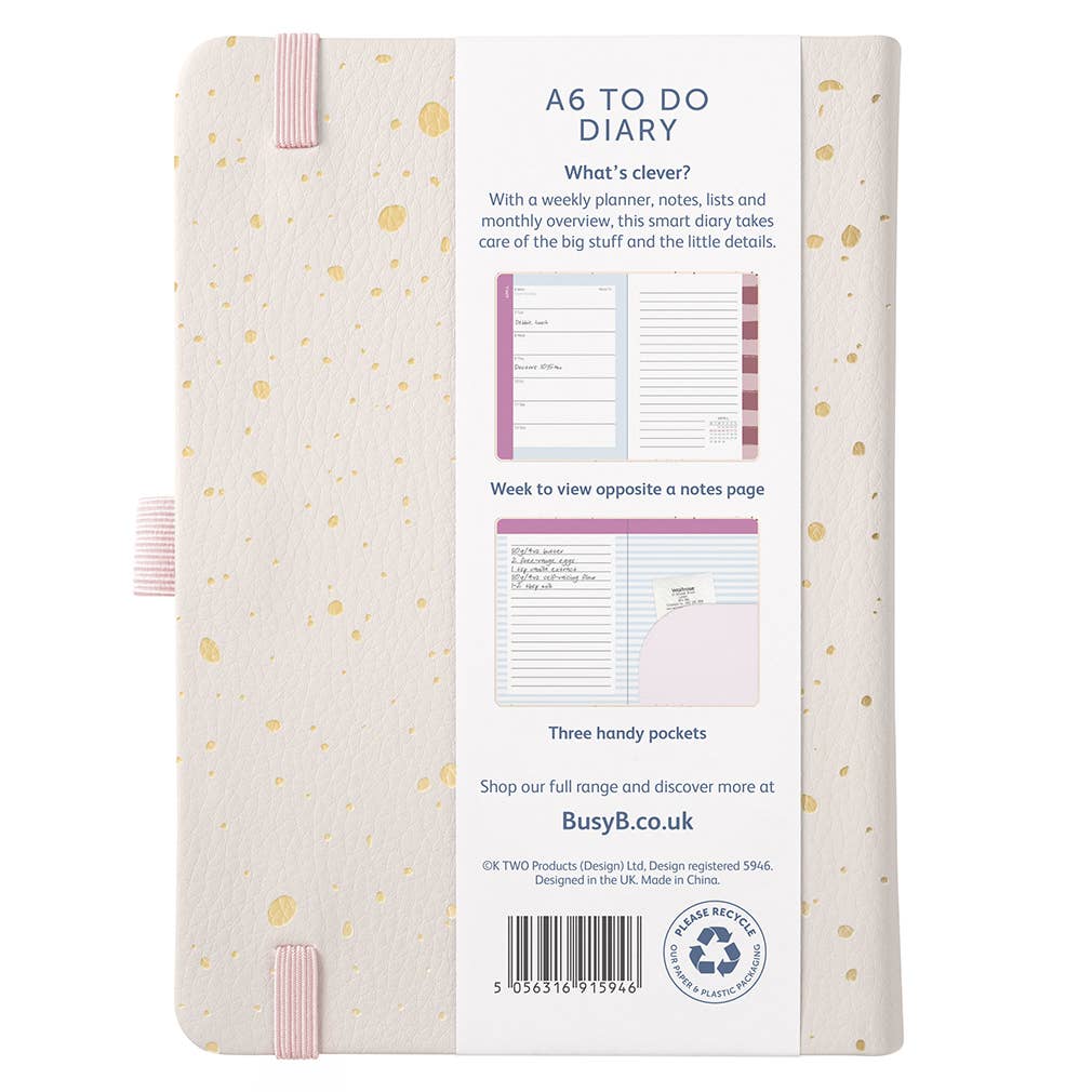 2026 A6 Diary, Weekly Planner, To-Do Lists & Notes | Gold