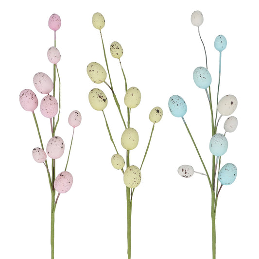 Set of 3 Pastel Egg Spray