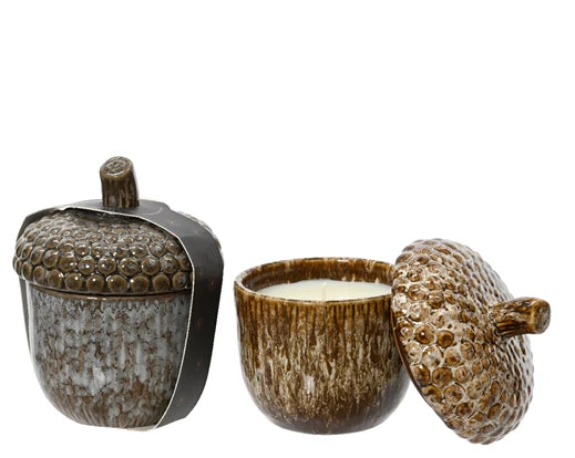 Acorn Pot With Candle - Assorted
