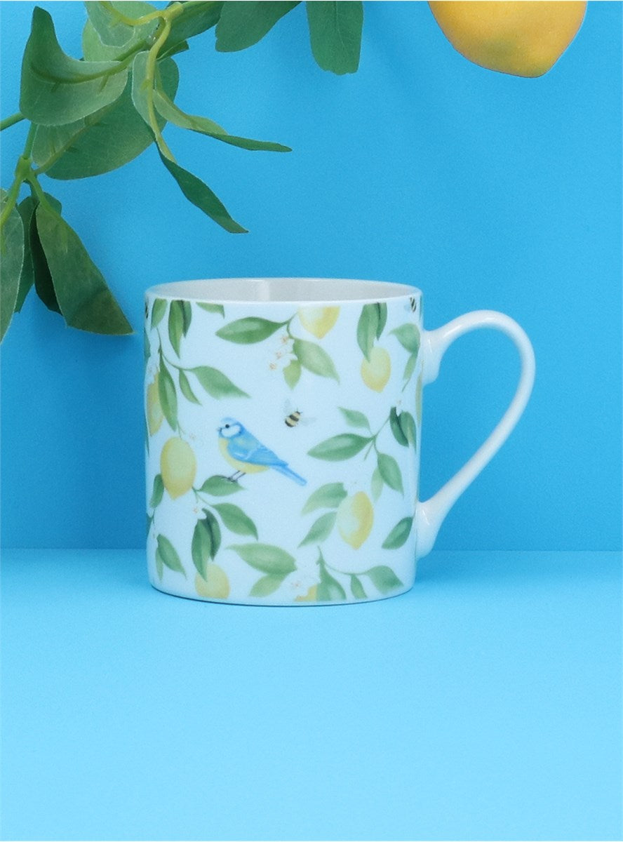 'Lemon & Blue Tits' Mug