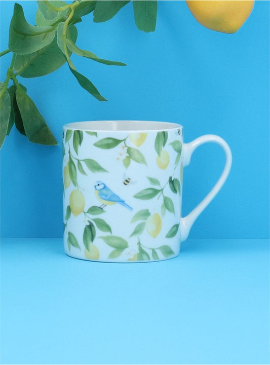 'Lemon & Blue Tits' Mug