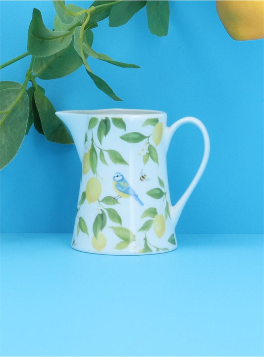 'Lemon & Blue Tits' Small Jug