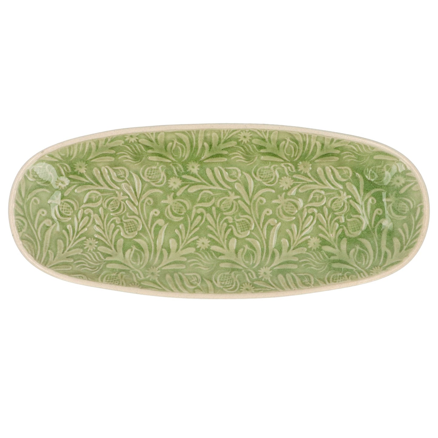 Country Flowers Oval Plate
