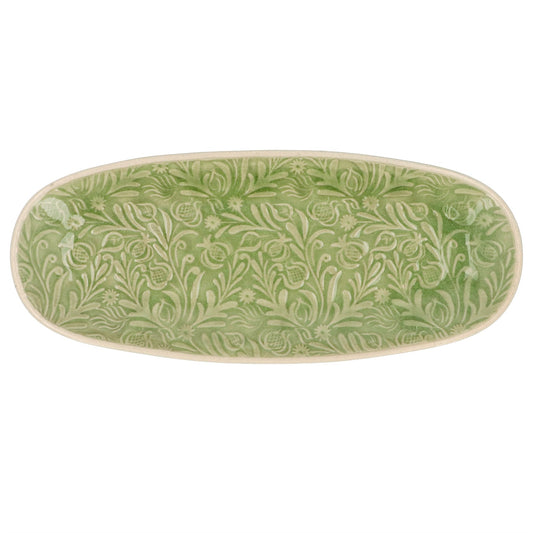 Country Flowers Oval Plate