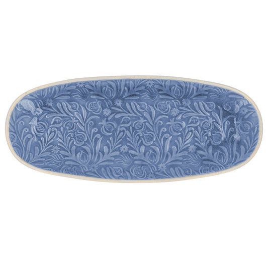 Country Flowers Oval Plate