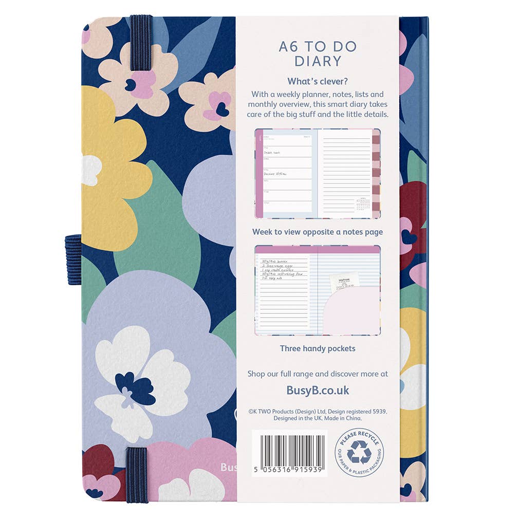 2026 A6 Diary, Weekly Planner, To Do Lists & Notes | Floral