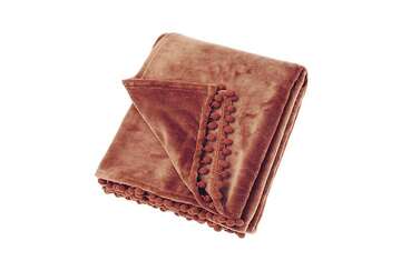 Cashmere Touch Fleece Throw - Nutmeg