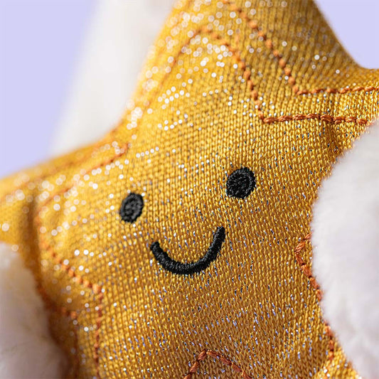 Cream Bunny With Gold Star