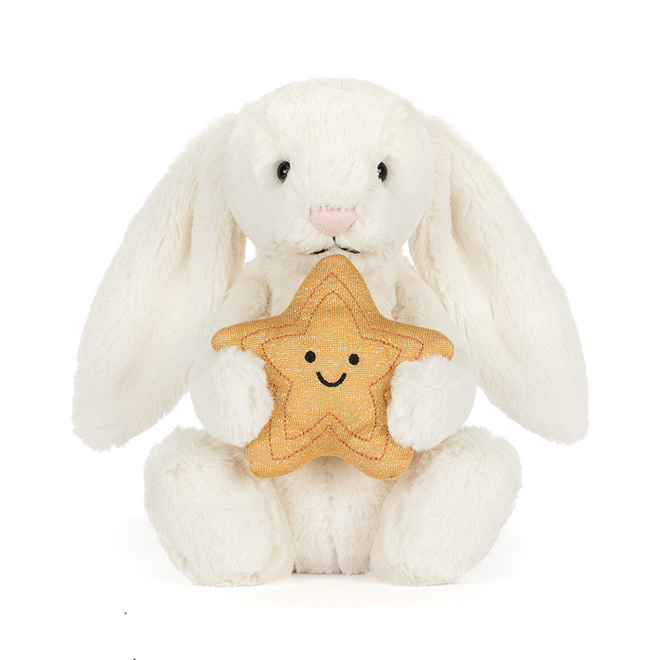 Cream Bunny With Gold Star