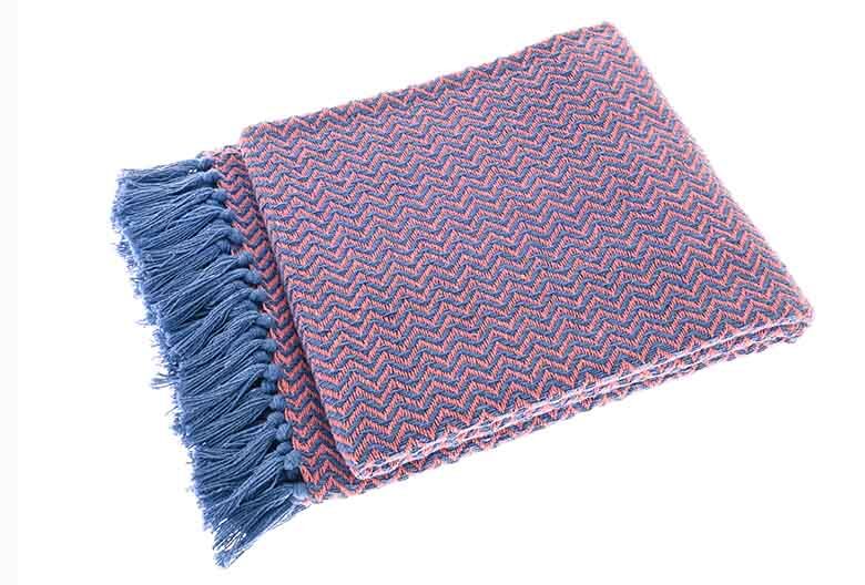Festival Throw - Blue & Pink