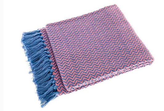 Festival Throw - Blue & Pink