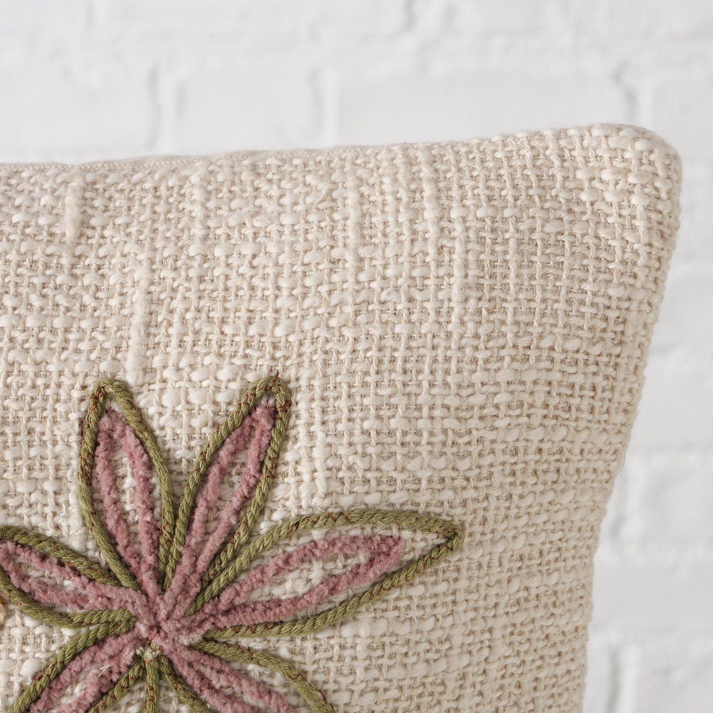 Handwoven Wildflowers Cushion