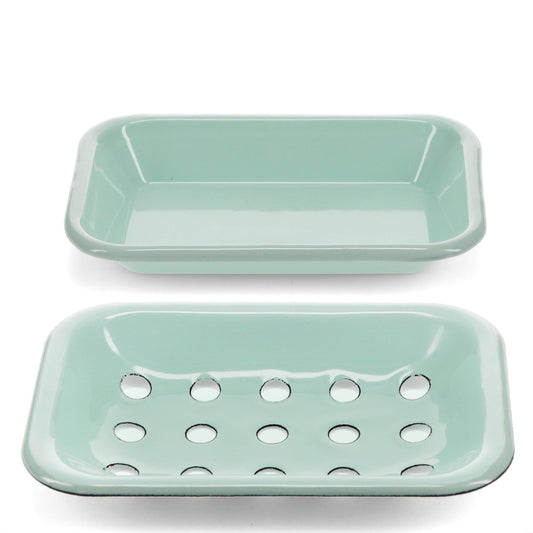 Enamel Soap Dish - Green