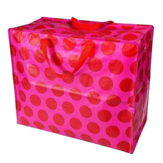 Jumbo Storage Bag - Red On Pink Spotlight