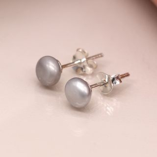 Grey Freshwater Pearl Earrings