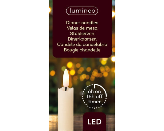 LED Wick Dinner Candle - Cream