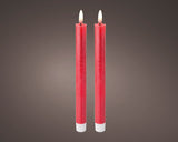 LED Wick Dinner Candle - Red
