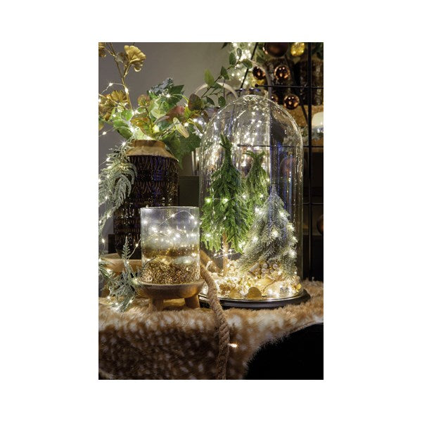 Micro LED String Lights (100 LEDs) - Silver/Cool White