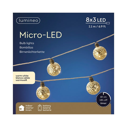 Micro LED Antique Gold Bulb String