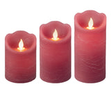 LED Waving Candle - Pink - Assorted Sizes