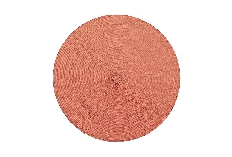 Circular Ribbed Placemat - Terracotta