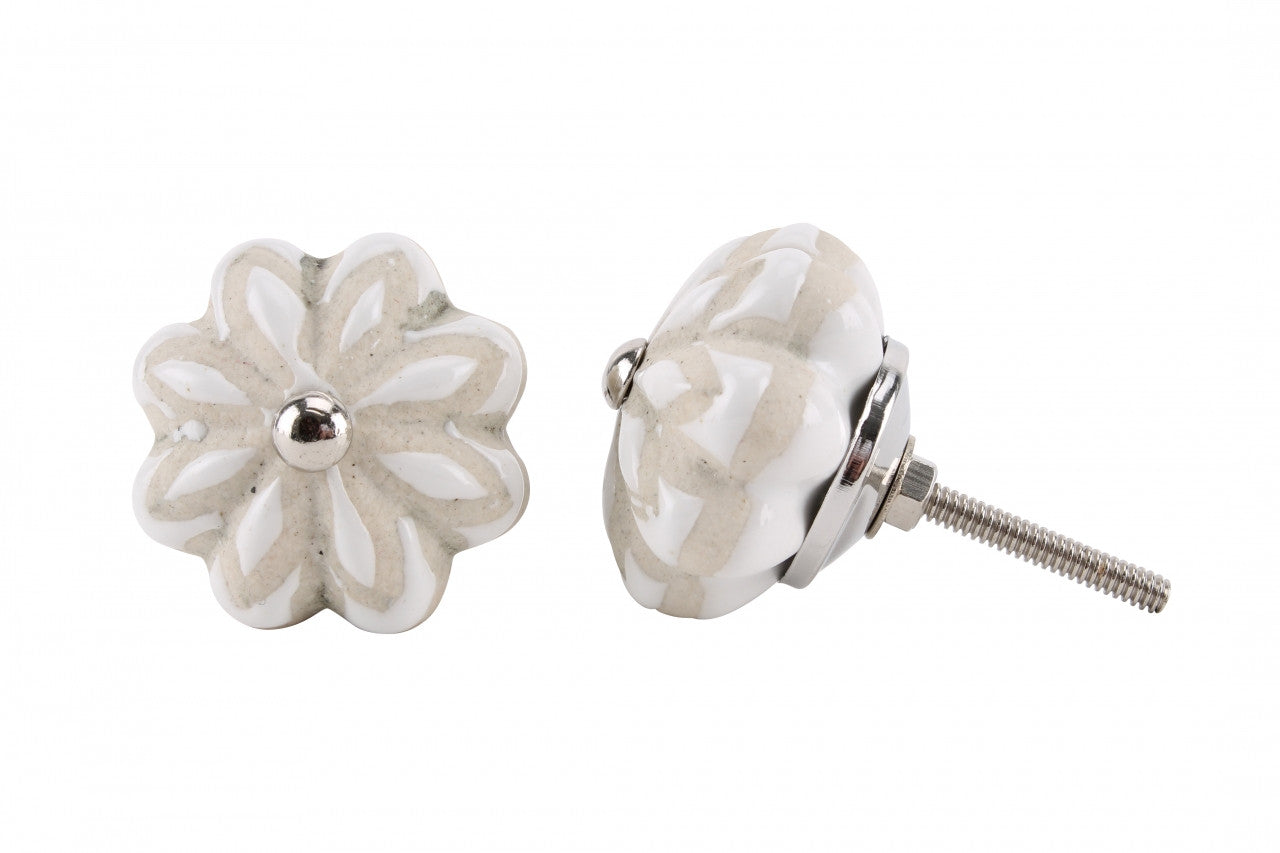 Cream Melon Shape Drawer Pull