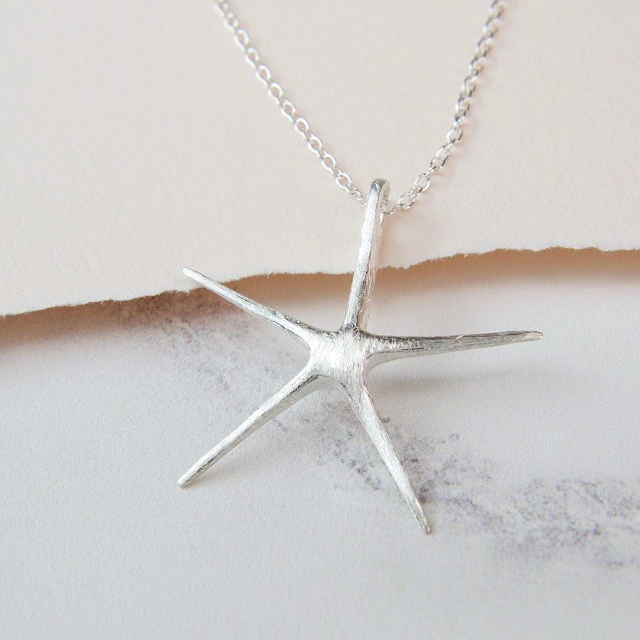 Silver Starfish Necklace