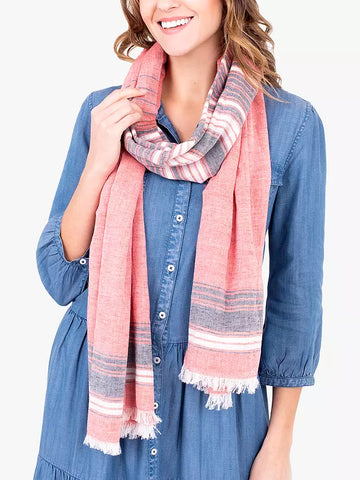 Striped Coral Scarf