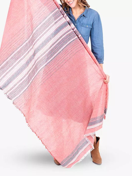 Striped Coral Scarf
