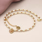 Beaded Necklace With Heart & Bee Charm