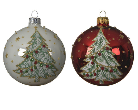 Handmade Glass Bauble - Christmas Tree