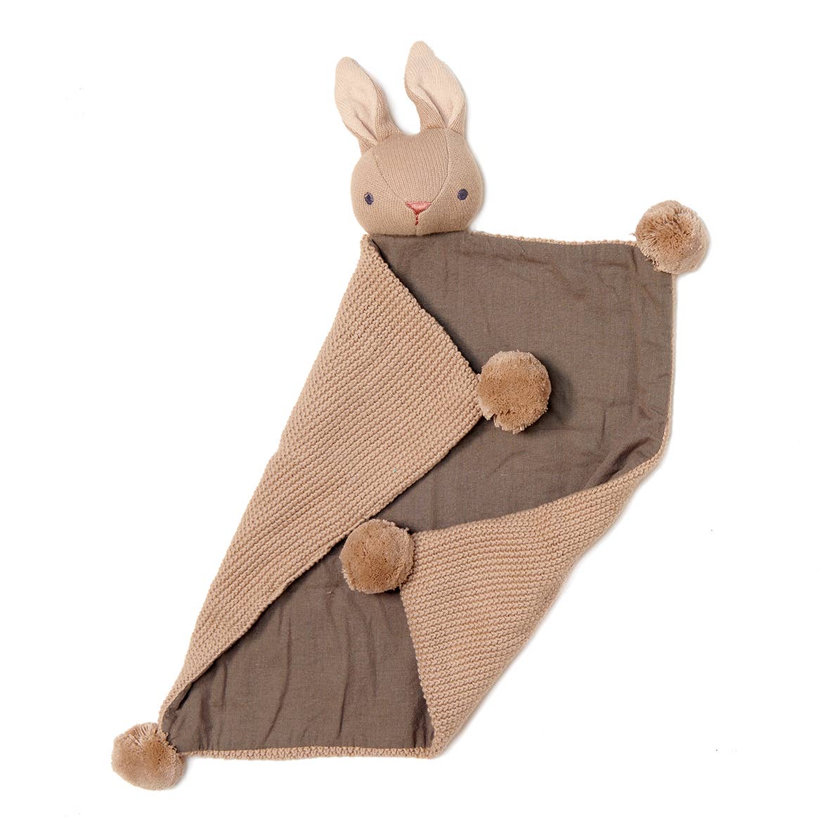 Baby Threads Taupe Gift Set - Organic Rattle + Comforter