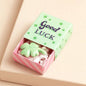 Tiny Matchbox Ceramic Tokens: Clover