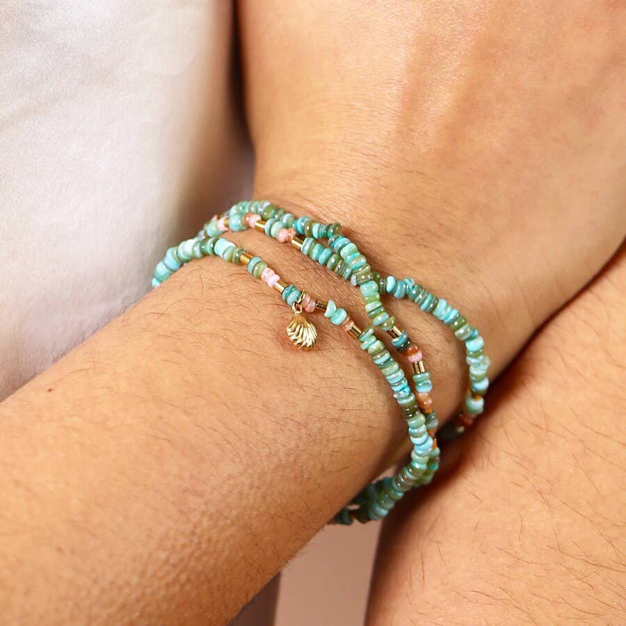 Shell Charm Beaded Bracelet/Necklace