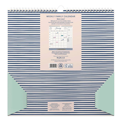 2026 Weekly Family Calendar, 5 Schedules, Lists & Pen
