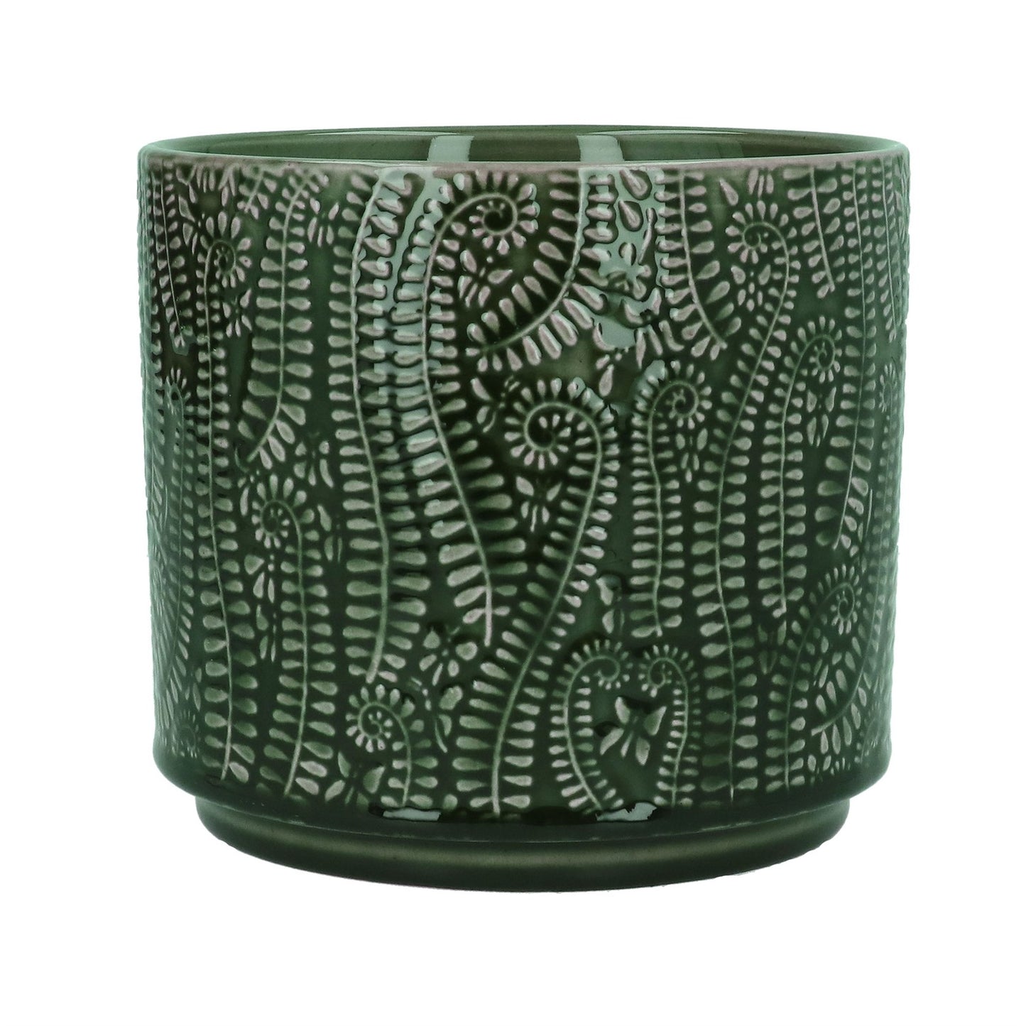 Large Pot Cover - Dark Green Fern