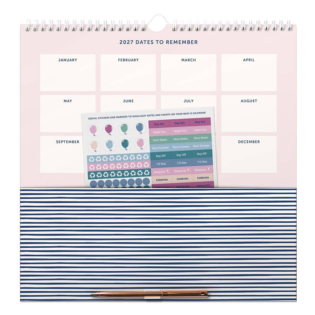 2026 Weekly Family Calendar, 5 Schedules, Lists & Pen