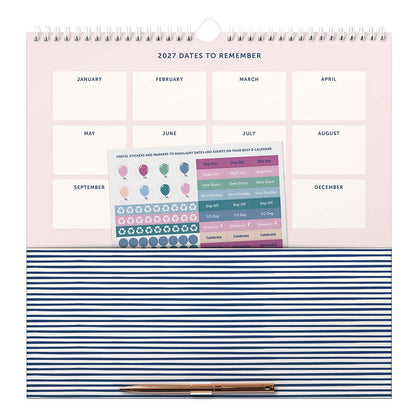 2026 Weekly Family Calendar, 5 Schedules, Lists & Pen
