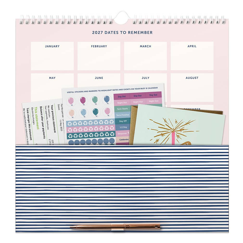 2026 Weekly Family Calendar, 5 Schedules, Lists & Pen