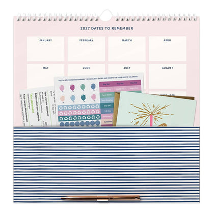 2026 Weekly Family Calendar, 5 Schedules, Lists & Pen