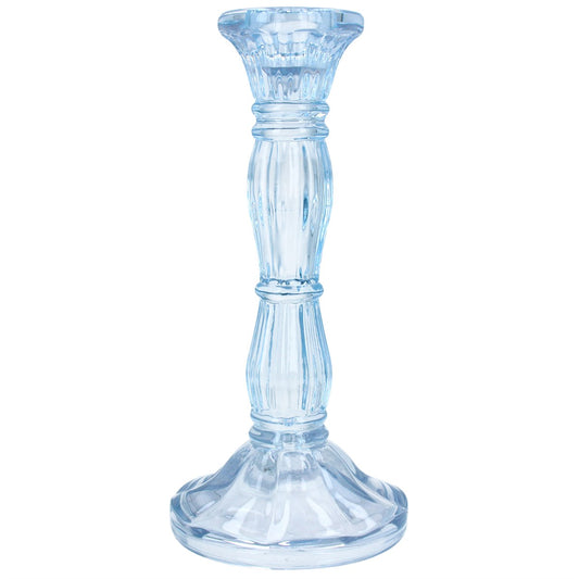 Glass Candlestick - Pastel Blue