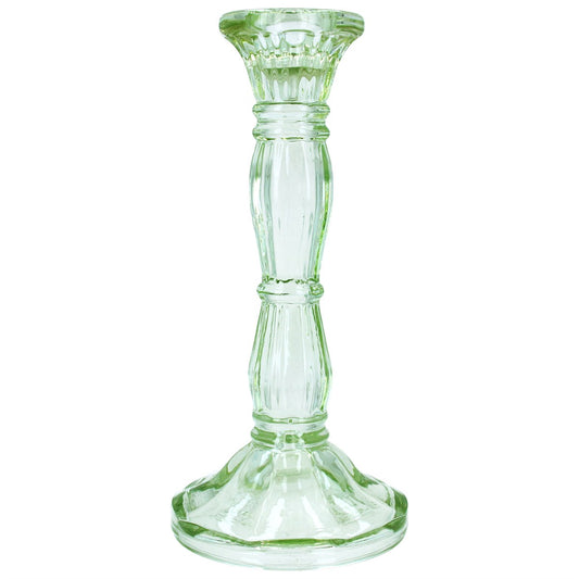 Glass Candlestick - Pastel Green