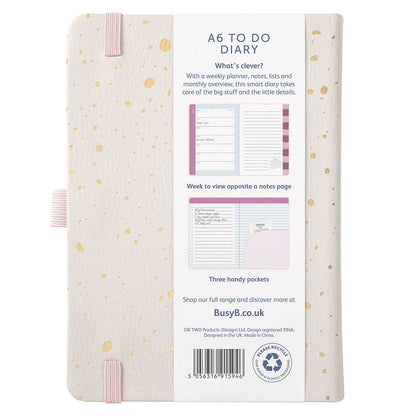 2026 A6 Diary, Weekly Planner, To-Do Lists & Notes | Gold