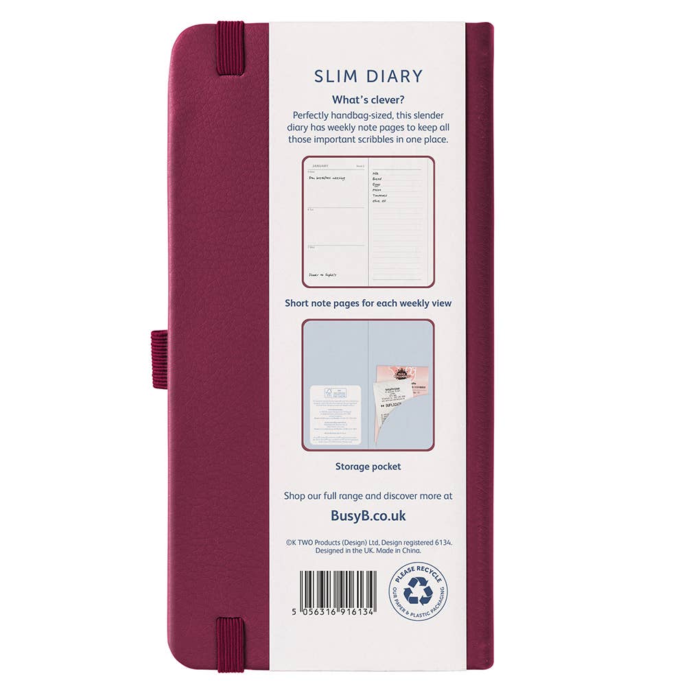 2026 Slim Diary | Weekly Pocket Diary & Planner | Busy B
