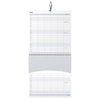 2026 Family Wall Calendar - 5 Schedules & Storage Pockets