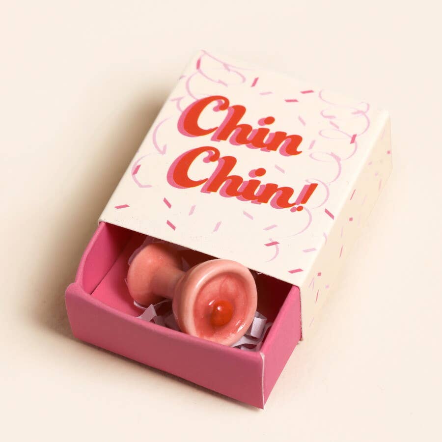Tiny Matchbox Ceramic Tokens: Clover