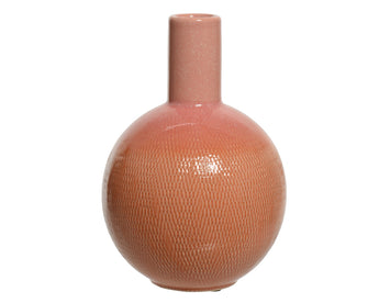 Small Orange & Pink Reactive Glaze Vase